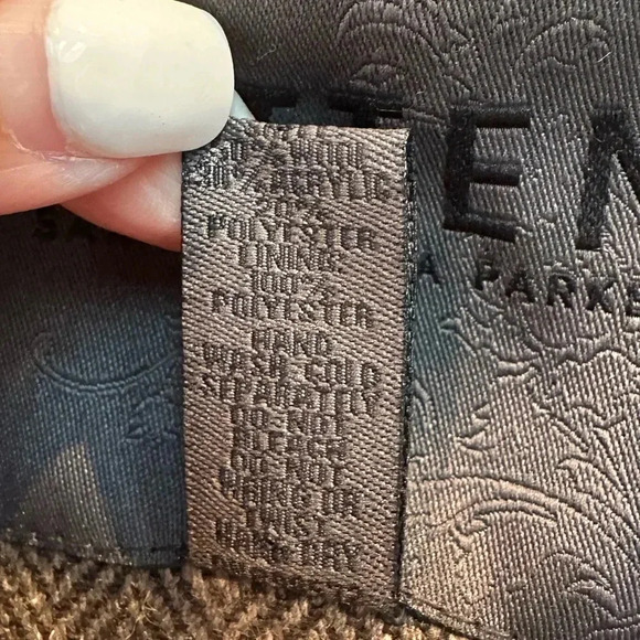 Bitten by Sarah Jessica Parker Chevron Tweed Wool Blend Blazer Jacket Size L - Picture 8 of 9